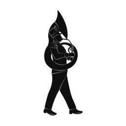 Marching French Horn Player - Male | Promax | Silhouette | v1