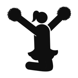 Cheerleader - Female | Round | Silhouette | v1