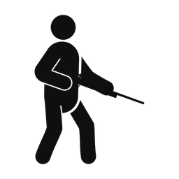 Hunting - Male | Round | Silhouette | v4