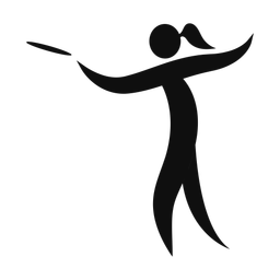 Frisbee Golf - Female | Motion | Silhouette | v1
