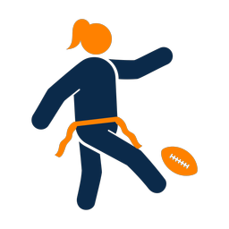 Flag Football Punter - Female | Round | 2 Colored | v1