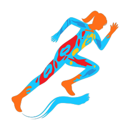 Running - Female | Splash | Colorful | v1