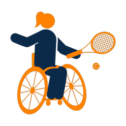 Wheelchair Tennis - Female | Round | 2 Colored | v1
