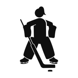 Ice Hockey Goalie - Female | Round | Silhouette | v1