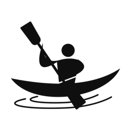 Kayak Racing - Male | Motion | Silhouette | v1