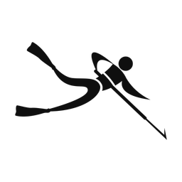 Spear Fishing - Male | Motion | Silhouette | v1