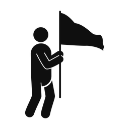 Marching Band Flag Performer - Male | Round | Silhouette | v1