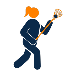 Lacrosse Player - Female | Round | 2 Colored | v3