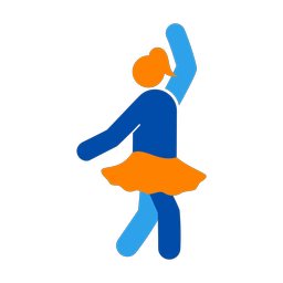 Ballet Dancing - Female | Round | 3 Colored | v4