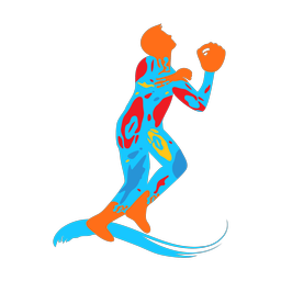 Baseball Fielder - Male | Splash | Colorful | v1