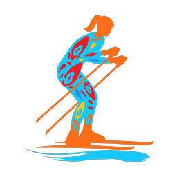 Cross Country Skiing - Female | Splash | Colorful | v1