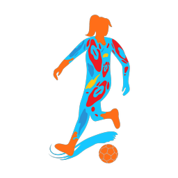 Soccer Player - Female | Splash | Colorful | v1