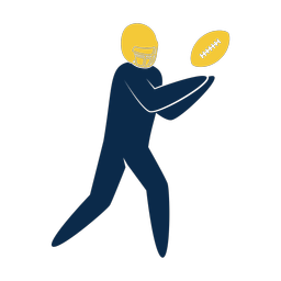 American Football Receiver - Male | Strike | 2 Colored | v1