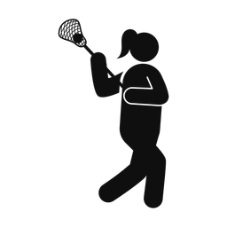 Lacrosse Player - Female | Round | Silhouette | v1