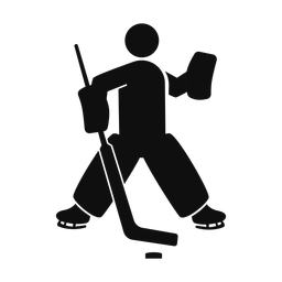 Ice Hockey Goalie - Male | Round | Silhouette | v1