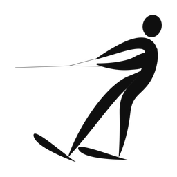 Waterskiing - Male | Motion | Silhouette | v1