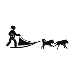 Sled Dog Racing - Female | Round | Silhouette | v2