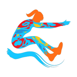 Long Jump - Female | Splash | Colorful | v1