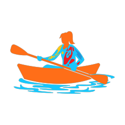 Canoeing - Female | Splash | Colorful | v1