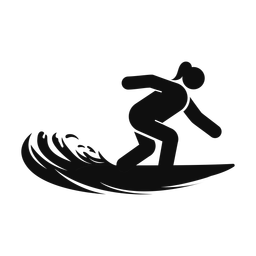 Surfing - Female | Round | Silhouette | v4