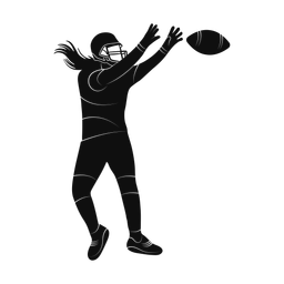 American Football Receiver - Female | Promax | Silhouette | v1