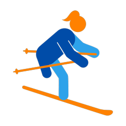 Para Downhill Skiing - Female | Round | 3 Colored | v1