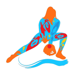 Softball Fielder - Female | Splash | Colorful | v1