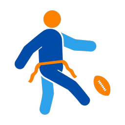 Flag Football Punter - Male | Round | 3 Colored | v1