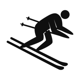 Downhill Skiing - Male | Strike | Silhouette | v1