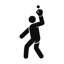 Baseball Fielder - Male | Round | Silhouette | v2
