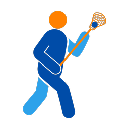 Lacrosse Player - Male | Round | 3 Colored | v3