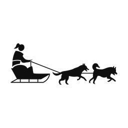 Sled Dog Racing - Female | Motion | Silhouette | v1