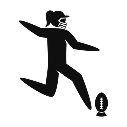 American Football Kicker - Female | Strike | Silhouette | v1
