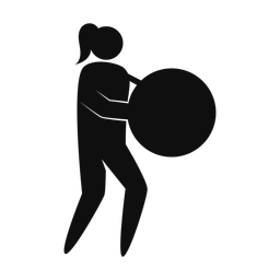 Marching Bass Drummer - Female | Strike | Silhouette | v1