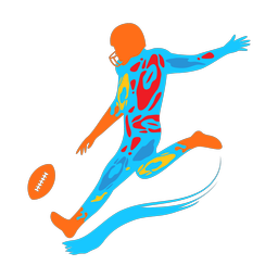 American Football Kicker - Male | Splash | Colorful | v1