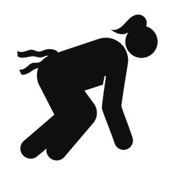 Flag Football Lineman - Female | Round | Silhouette | v1