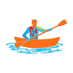Canoeing - Male | Splash | Colorful | v1