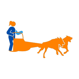 Sled Dog Racing - Female | Round | 3 Colored | v3