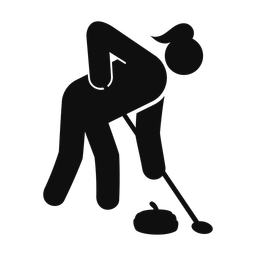 Curling - Female | Round | Silhouette | v1