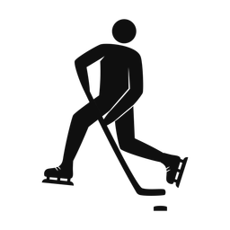 Ice Hockey Player - Male | Strike | Silhouette | v3